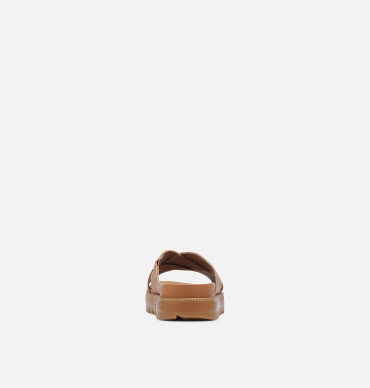 Womens Slides Brown - Sorel Roaming™ Criss Cross - 386490-CGD